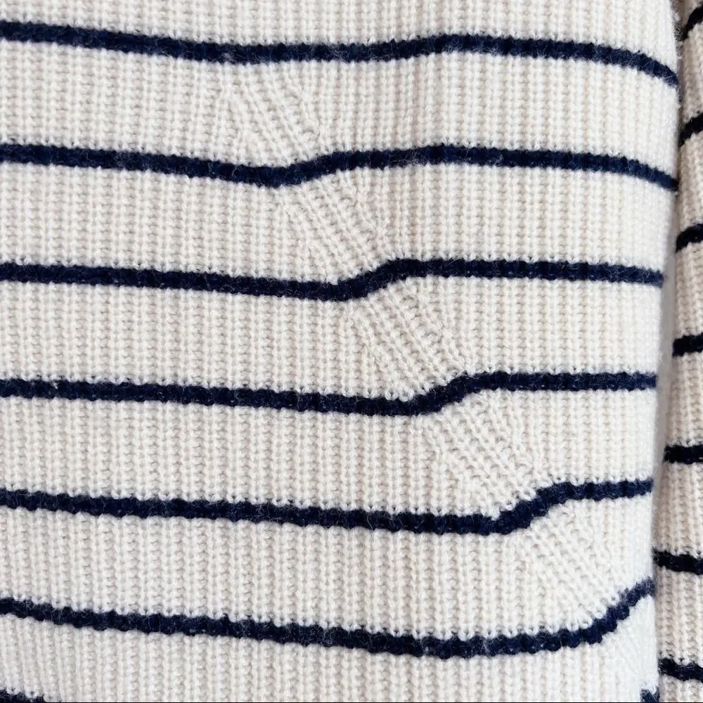 Brochu Walker Reir Striped wool cashmere Sweater Beige Size S
